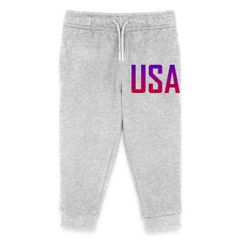 États-Unis - Pantalon de jogging enfant bio Stanley/Stella - gris chiné - Devant