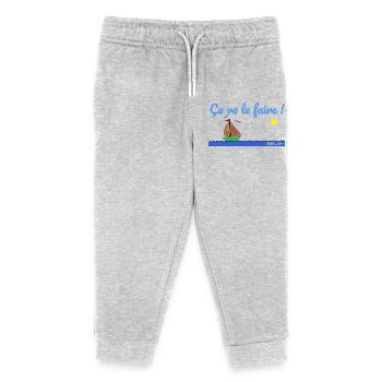 Ca va le faire - Pantalon de jogging enfant bio Stanley/Stella - gris chiné - Devant