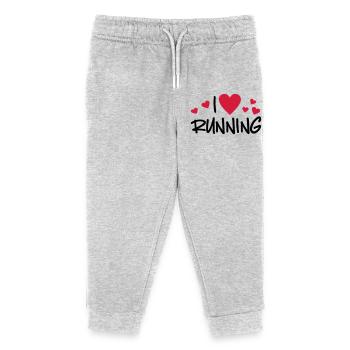 courir - Pantalon de jogging enfant bio Stanley/Stella - gris chiné - Devant
