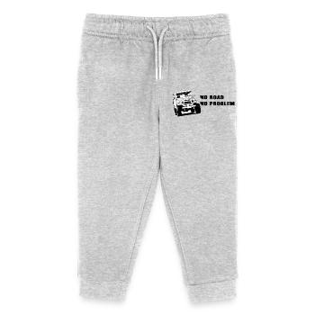 Landcruiser BJ40 No Road No Problem - Kinder Organic Jogginghose Mini Mover von Stanley/Stella - Grau meliert - Vorne