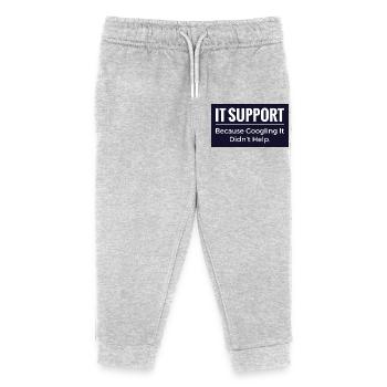 IT-Support-T-Shirt – Lustiger Technik-Büro-Humor - Kinder Organic Jogginghose Mini Mover von Stanley/Stella - Grau meliert - Vorne