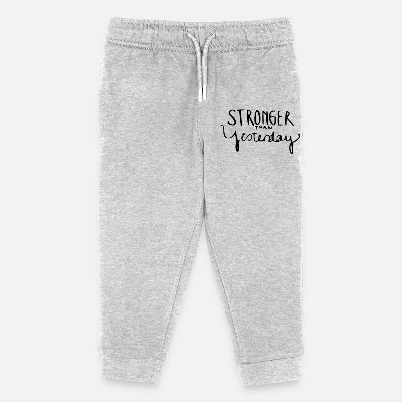 Plus fort qu'hier - Pantalon de jogging enfant bio Stanley/Stella - gris chiné