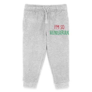 I'M SO HUNGARIAN Ungarisch Ungarn - Kinder Organic Jogginghose Mini Mover von Stanley/Stella - Grau meliert - Vorne