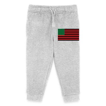 Drapeau afro-américain - Pantalon de jogging enfant bio Stanley/Stella - gris chiné - Devant