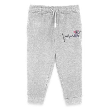 Battement de cœur d’éléphant Design mignon - Pantalon de jogging enfant bio Stanley/Stella - gris chiné - Devant