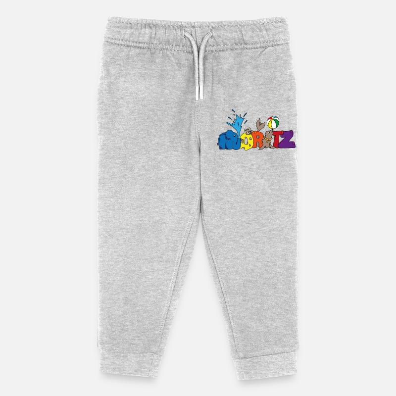 Moritz im Zirkus - Kinder Organic Jogginghose Mini Mover von Stanley/Stella - Grau meliert