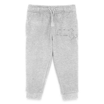 Carte panoramique du Massachusetts - Pantalon de jogging enfant bio Stanley/Stella - gris chiné - Devant