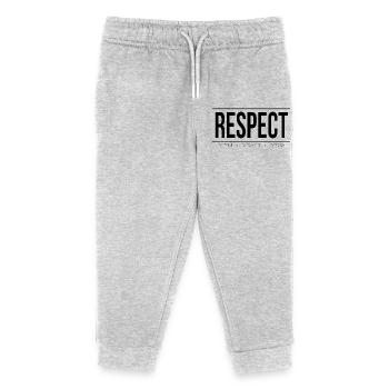 Respect : Une Universal Message - Pantalon de jogging enfant bio Stanley/Stella - gris chiné - Devant