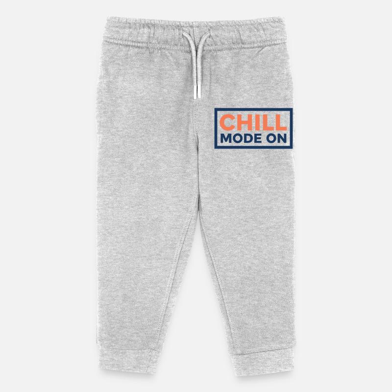 Chill Mode Enabled - Kids Organic Sweatpants by Stanley/Stella - heather grey