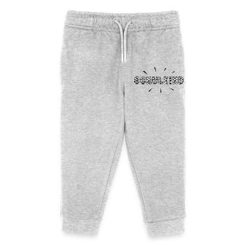 Schulkind Fußball Fußballschrift Einschulung - Kinder Organic Jogginghose Mini Mover von Stanley/Stella - Grau meliert - Vorne
