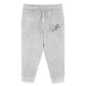 Downhill schwarz outline - Kinder Organic Jogginghose Mini Mover von Stanley/Stella - Grau meliert - Vorne