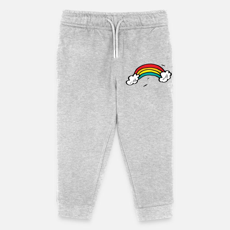 Lebendiger Regenbogenbogen - Kinder Organic Jogginghose Mini Mover von Stanley/Stella - Grau meliert