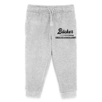 Bäcker Ausbildung Bestanden Azubi Bäckerei - Kinder Organic Jogginghose Mini Mover von Stanley/Stella - Grau meliert - Vorne