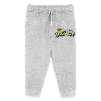 Erstklässler T-Shirt Einschulung Schule - Kinder Organic Jogginghose Mini Mover von Stanley/Stella - Grau meliert - Vorne