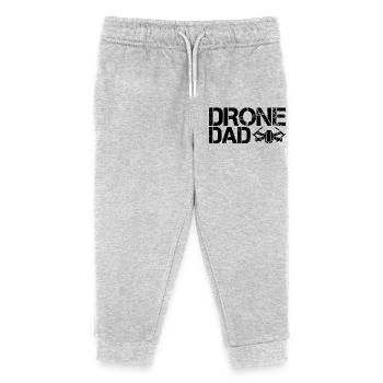 Drone papa dictons drôles symbole drone flyer - Pantalon de jogging enfant bio Stanley/Stella - gris chiné - Devant