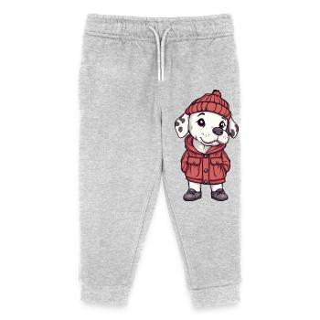 Great Dane Dog Cartoon - Kids Organic Sweatpants by Stanley/Stella - heather grey - Front