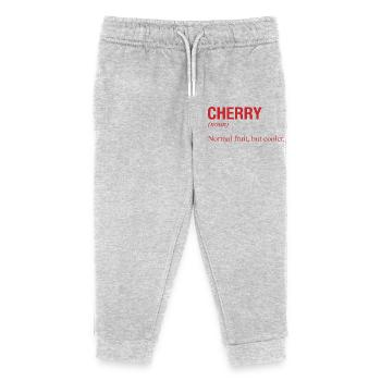 CHERRY Kirsche - Kinder Organic Jogginghose Mini Mover von Stanley/Stella - Grau meliert - Vorne