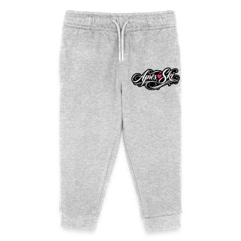 Après-ski heart love - Kids Organic Sweatpants by Stanley/Stella - heather grey - Front