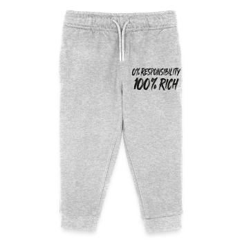 0% Verantwortung 100% Reichtum - Kinder Organic Jogginghose Mini Mover von Stanley/Stella - Grau meliert - Vorne