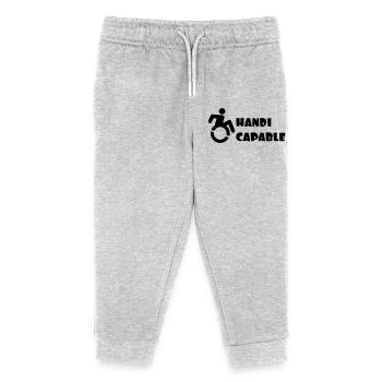 Rollstuhl-kompetent. Behinderter Humor # - Kinder Organic Jogginghose Mini Mover von Stanley/Stella - Grau meliert - Vorne