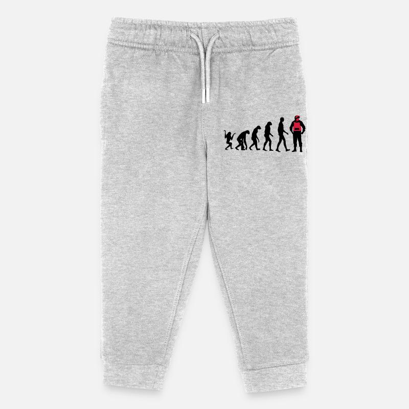 Police - Kinder Organic Jogginghose Mini Mover von Stanley/Stella - Grau meliert