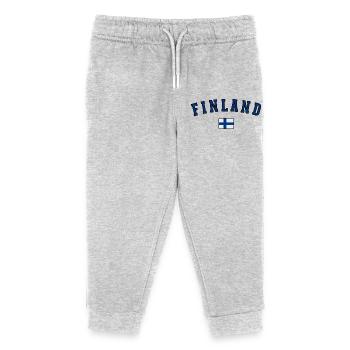 Flag of Finland, Finnish pride - Kids Organic Sweatpants by Stanley/Stella - heather grey - Front