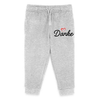 Coeur Ligne Écriture Amour - Pantalon de jogging enfant bio Stanley/Stella - gris chiné - Devant