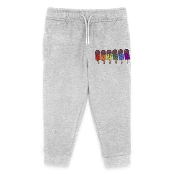 Rainbow Frozen pop Parade - Kids Organic Sweatpants by Stanley/Stella - heather grey - Front