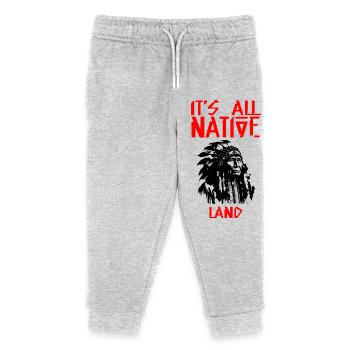 its all native, american native, original - Kinder Organic Jogginghose Mini Mover von Stanley/Stella - Grau meliert - Vorne