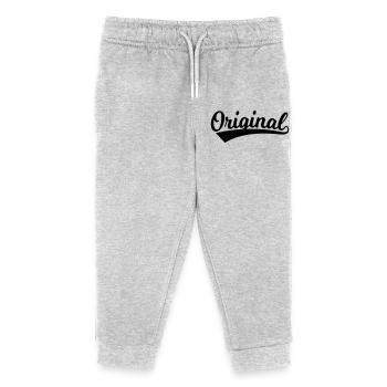 Original Schriftzug - Kinder Organic Jogginghose Mini Mover von Stanley/Stella - Grau meliert - Vorne
