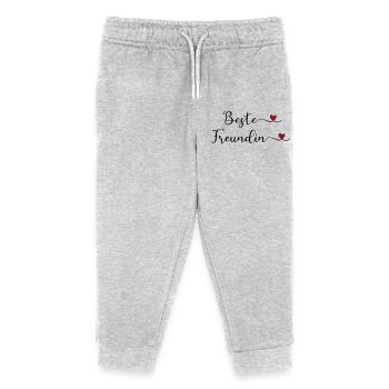 best friend - Kids Organic Sweatpants by Stanley/Stella - heather grey - Front