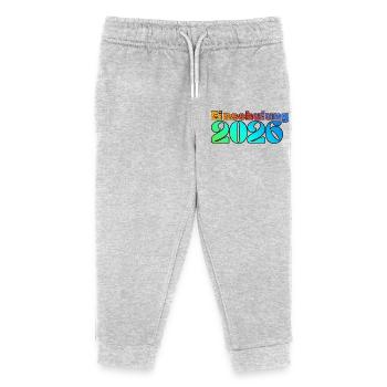 Einschulung 2026 - Erster Schultag! - Kinder Organic Jogginghose Mini Mover von Stanley/Stella - Grau meliert - Vorne