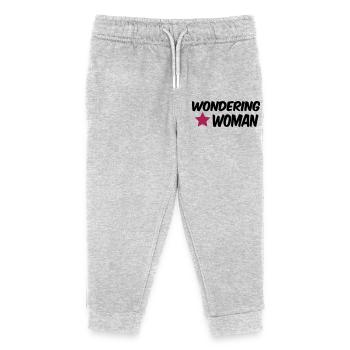 wondering woman - Kids Organic Sweatpants by Stanley/Stella - heather grey - Front