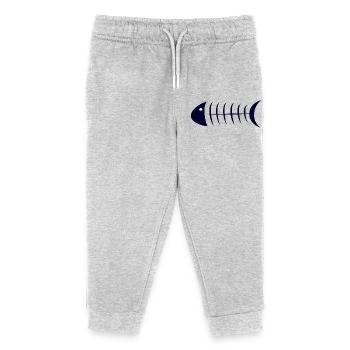 Fisch - Kinder Organic Jogginghose Mini Mover von Stanley/Stella - Grau meliert - Vorne