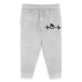 Bild: Rollstuhl, Herzschlag, entspannt # - Kinder Organic Jogginghose Mini Mover von Stanley/Stella - Grau meliert - Vorne