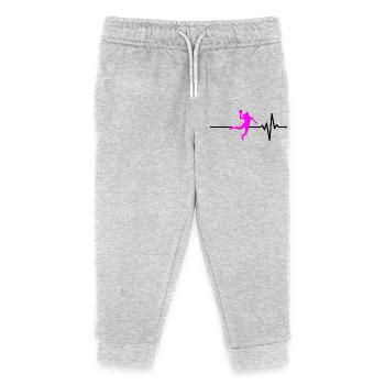 JOUEUR DE HANDBALL BATTEMENT DE BALLE ROSE ADRÉNALINE - Pantalon de jogging enfant bio Stanley/Stella - gris chiné - Devant
