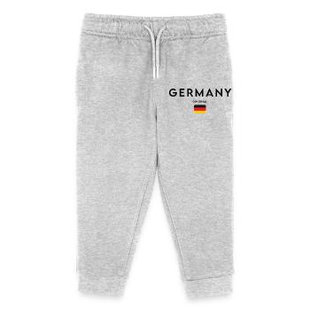 German pride, minimalist sleek design - Kids Organic Sweatpants by Stanley/Stella - heather grey - Front