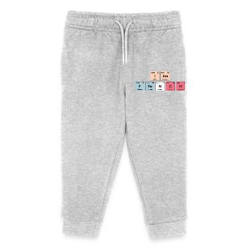 Ich bin Franzose in periodischen Elementen - Kinder Organic Jogginghose Mini Mover von Stanley/Stella - Grau meliert - Vorne