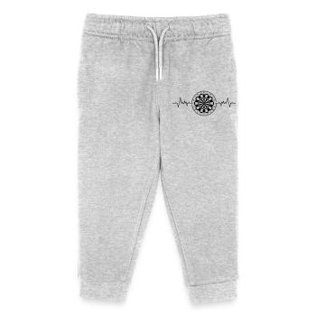 Dartboard Herzschlag Spiel / Dartscheibe Herzfrequenz Spiel - Kinder Organic Jogginghose Mini Mover von Stanley/Stella - Grau meliert - Vorne