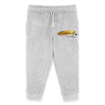 Pflegekraft mit Herz Goldschrift Geschenk Jubiläum - Kinder Organic Jogginghose Mini Mover von Stanley/Stella - Grau meliert - Vorne