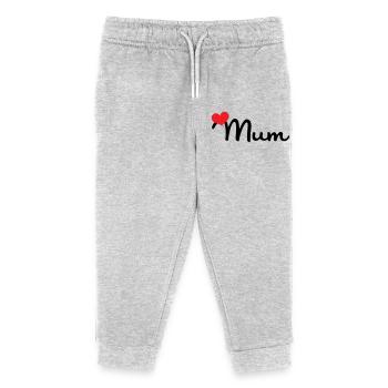 Maman d'Amour - Mother's Day - Kids Organic Sweatpants by Stanley/Stella - heather grey - Front