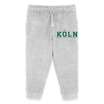 Köln university Neon Grün - Kinder Organic Jogginghose Mini Mover von Stanley/Stella - Grau meliert - Vorne