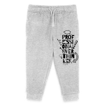 Professional Overthinker - Kinder Organic Jogginghose Mini Mover von Stanley/Stella - Grau meliert - Vorne