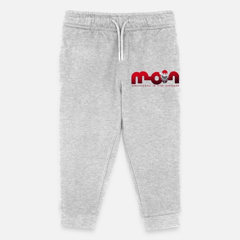 Moin - Kinder Organic Jogginghose Mini Mover von Stanley/Stella - Grau meliert