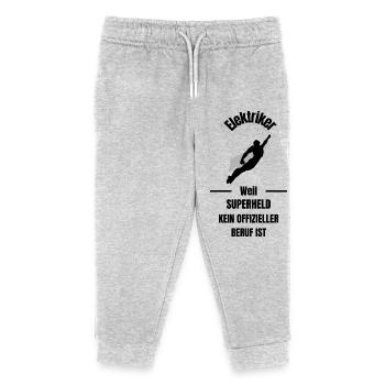 Électricien - Pantalon de jogging enfant bio Stanley/Stella - gris chiné - Devant