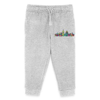 Silhouette urbaine de Berne Zytglogge Art moderne en ligne - Pantalon de jogging enfant bio Stanley/Stella - gris chiné - Devant