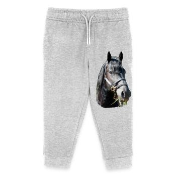 Frieze head - Kids Organic Sweatpants by Stanley/Stella - heather grey - Front