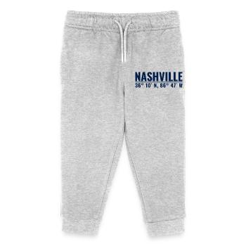 Nashville Koordinaten Stamp - Kinder Organic Jogginghose Mini Mover von Stanley/Stella - Grau meliert - Vorne