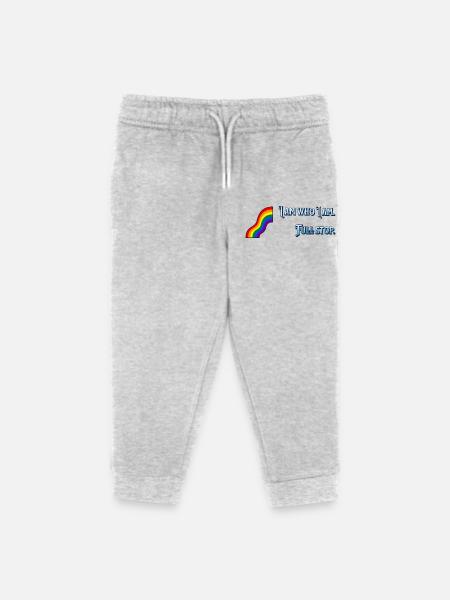 I am what I am - Kids Organic Sweatpants by Stanley/Stella - heather grey