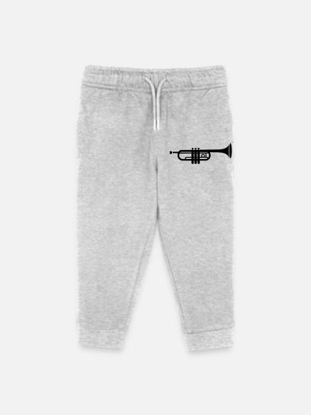 Trompete - Kinder Organic Jogginghose Mini Mover von Stanley/Stella - Grau meliert